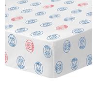 PSG Drap Housse PSG Classic 140X190 Cm 100% Coton 57 Fils 046838, Bleu/Rouge