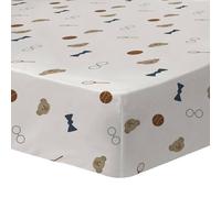 Drap-housse Imprimé 100% Coton, Teddy Bear Beige 90X190