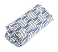 Drap housse imprimé 140x200 cm 100% coton DIEGO bleu baltique Bonnet 40 cm