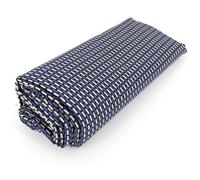 Drap housse imprimé 160x200 cm bonnet 30 cm satin de coton ENZO bleu