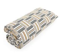 Drap housse imprimé 200x200 cm 100% coton DIEGO Gris Bonnet 40 cm