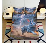 Drap-Housse imprimé 3D Animal Mignon Tasse à thé Microfibre Housse de lit Bonbon de Noël Antidérapant Lavable Décor Chambre Maison 90x200x25cm