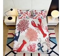 Drap-Housse imprimé 3D thème Marin Microfibre Profonde Poche Literie Chambre Corail océan Mattress Fitted Cover antidérapant Bord élastique 140x200x25cm