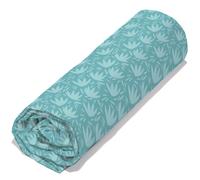 Drap Housse imprimé 90x190 cm 100% Coton Issu de l'agriculture Biologique PROMENONS-Nous Bleu Bonnet 25 cm