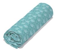Drap Housse imprimé 90x190 cm 100% Coton Issu de l'agriculture Biologique PROMENONS-Nous Bleu Bonnet 25 cm