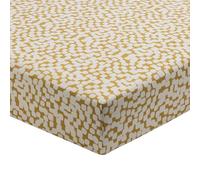 Drap Housse imprimé en Viscose de Bambou, Cotonou, Jaune