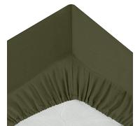 Atmosphera - Drap housse « Intérieur » 90 x 190 cm Kaki Kaki G