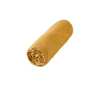 Drap housse jaune 180x200 cm lin -