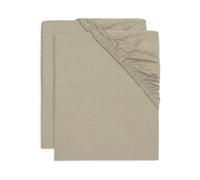 Jollein Draps housses Lot de 2 en jersey Olive Green 60 x 120 cm
