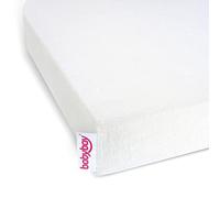 Drap-housse jersey babybay deluxe adapté aux modèles Maxi, Midi, Boxspring, Comfort et Comfort Plus, blanc cassé, 89 x 50 cm (1 pack)