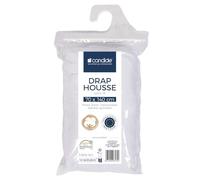 Candide Drap housse coton 70 x 140 cm Blanc