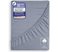 Drap housse Jersey Drap housse 100% coton Drap de lit 135GSM Gris 180x200cm