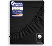 Drap housse Jersey Drap housse 100% coton Drap de lit 135GSM Noir 90x200cm