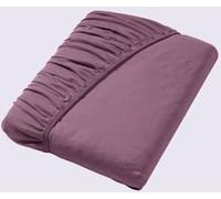 Drap-housse jersey fin maco à repassage superflu - Estella - aubergine AUBERGINE 1