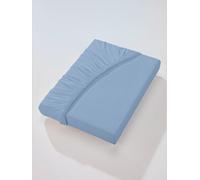 Drap-housse jersey fin maco à repassage superflu - Estella - bleu BLEU 1