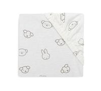 Drap-Housse Jersey Jollein - pour Lit Junior - Miffy and Friends - 70/75x140/150cm - Drap-Housse en Coton - Certifiée Oeko-TEX