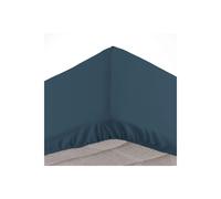 Douceur d'Intérieur Drap housse Jersy Bleu nuit 100% coton jersey 160 x 200 cm