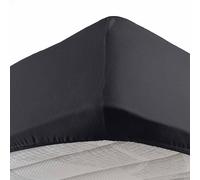 Douceur d'Intérieur – Drap housse 2 personnes 160 x 200 cm jersy Charbon