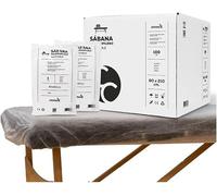 Drap Housse Jetable 80x210 cm Blanc | Lot de 100 Draps Élastiques Tissu Non Tissé | Drap Examen Professionnel pour Table de Massage, Spa, Beauté, Tatouage