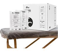 Drap Housse Jetable 95x220 cm Blanc | Lot de 50 Draps Élastiques Tissu Non Tissé | Drap Examen Professionnel pour Table de Massage, Spa, Beauté, Tatouage