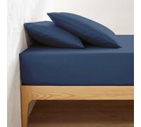 Drap housse King Size 160 x 200 x 25-30 cm, 100 % coton doux, pour matelas hauts, bleu marine