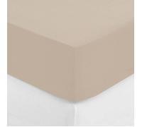 Drap-housse ""Landiha"" percale beige 160x200cm - Atmosphera createur d'interieur