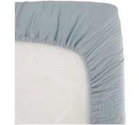 drap housse lange - - 60x120 cm - bleu vintage - gaze de coton