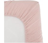 Drap housse lange - DOMIVA - 60x120 cm - Vieux rose - Gaze de coton