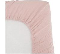 drap housse lange - domiva - 60x120 cm - vieux rose - gaze de coton Autre G