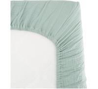 Drap housse lange - DOMIVA - 70x140 cm - Celadon - Gaze de coton