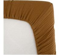 DOMIVA -Drap Housse Lange Caramel 70 x 140 cm AU Fil DE l'eau, Marron