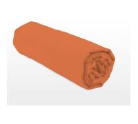 Drap Housse - LE CLOS DES SONGES - 160 x 200 + 30 cm - Orange Tangerine - Percale de coton