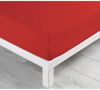 Drap Housse Lina 100% Coton - 160 x 200 cm - Rouge