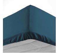 Douceur d'Intérieur – Drap-housse Lina – 140 x 190 cm – 100% coton – Bleu
