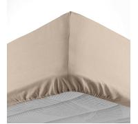 Douceur d'Intérieur Drap-housse Lina 140 x 190 cm 100% coton Sable