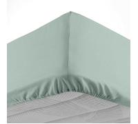 Douceur d'Intérieur Drap housse Lina 140x190 cm Bonnet 30 cm 100% coton Sauge