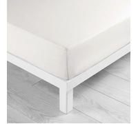 Douceur d'Intérieur Drap-housse Lina 160 x 200 cm 100% coton Blanc