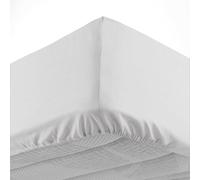 Douceur d'Intérieur Drap-housse Lina 160 x 200 cm 100% coton Blanc