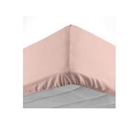 Douceur d'Intérieur Drap housse Lina 180x200 cm Bonnet 30 cm 100% coton Rose