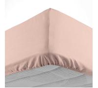 Douceur d'Intérieur Drap housse Lina 180x200 cm Bonnet 30 cm 100% coton Rose