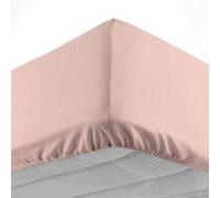 Douceur d'Intérieur Drap housse Lina 180x200 cm Bonnet 30 cm 100% coton Rose