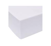 Drap Housse Lot de 2 Drap Housse 100% coton Blanc 160 x 220 cm