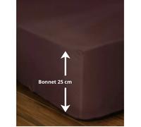 Lovely Home Drap-housse LH71601 90x190+25 cm Marron