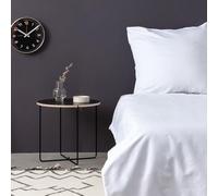 Drap-Housse Luxueux satiné Super King 100% Coton - 180 x 200 + 30 cm - 210 Fils au Pouce carré - Lavable en Machine à 30°C - Couleur Blanche élégante pour Un Confort Ultime