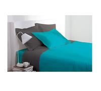 Drap housse - Maison futée - 160x200 cm - 100% Coton - Turquoise - 2 personnes