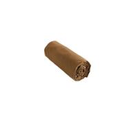 Drap housse marron 140x200 cm coton -
