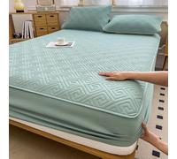 Drap-Housse matelassé Extensible, Housse de Matelas Douce for Chambre, séjour chez l'habitant et Maison de Vacances, literie Confortable et élégante.(A,120x200cm)