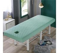 Drap-housse Matelassé For Table De Massage Avec Trou For Le Visage, Housse Élastique Sur Tout Pourtour, Housses Entièrement Lavables Et Réutilisables For Salon Beauté, Spa(Lake Green,180x60cm)