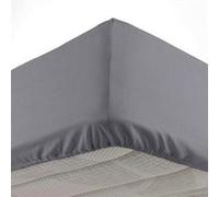 DRAP HOUSSE 2 PERSONNES 140 x 190 CM MICROFIBRE UNIE OSCAR ANTHRACITE