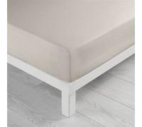 Douceur d'Intérieur – Drap housse Oscar – Microfibre unie – 160 x 200 cm – Naturel